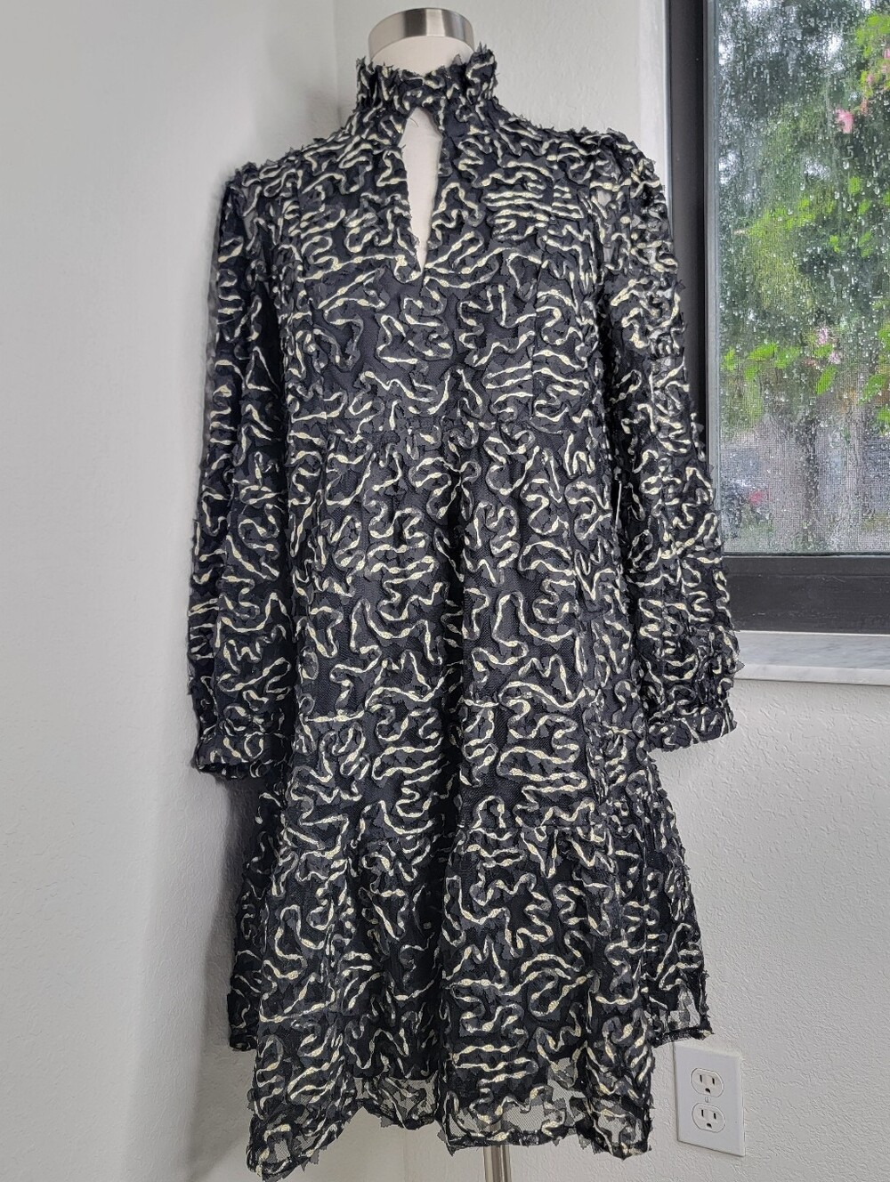 TUCKERNUCK Nightly Organza Palmerston Dress In Black NWT M.